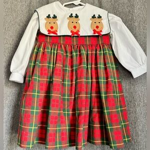 Festive Reindeer Plaid Kids Costume